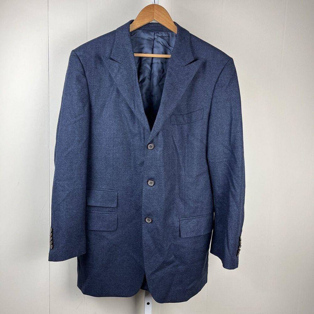 SUITSUPPLY Blueline Vitale Barberis Canonico Blazer Jacket Mens‎ 46L 100% Wool